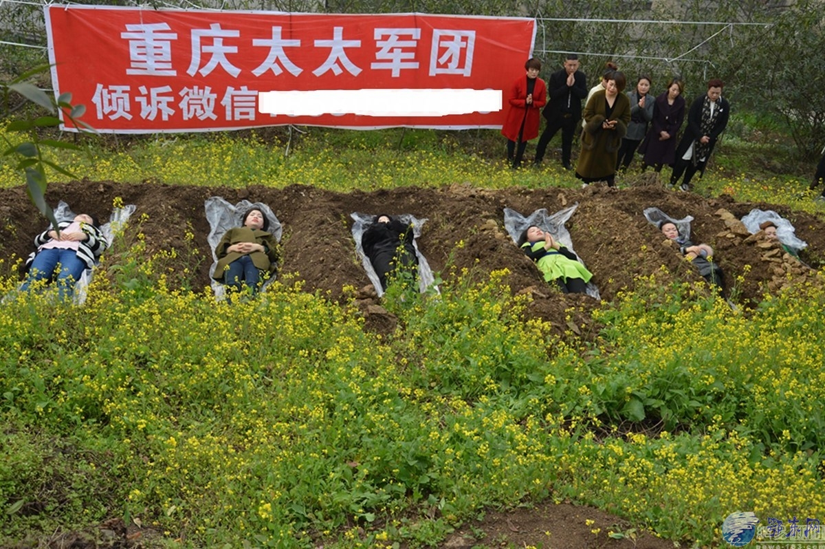 重庆现墓地冥想活动 使失婚女性获得“重生”